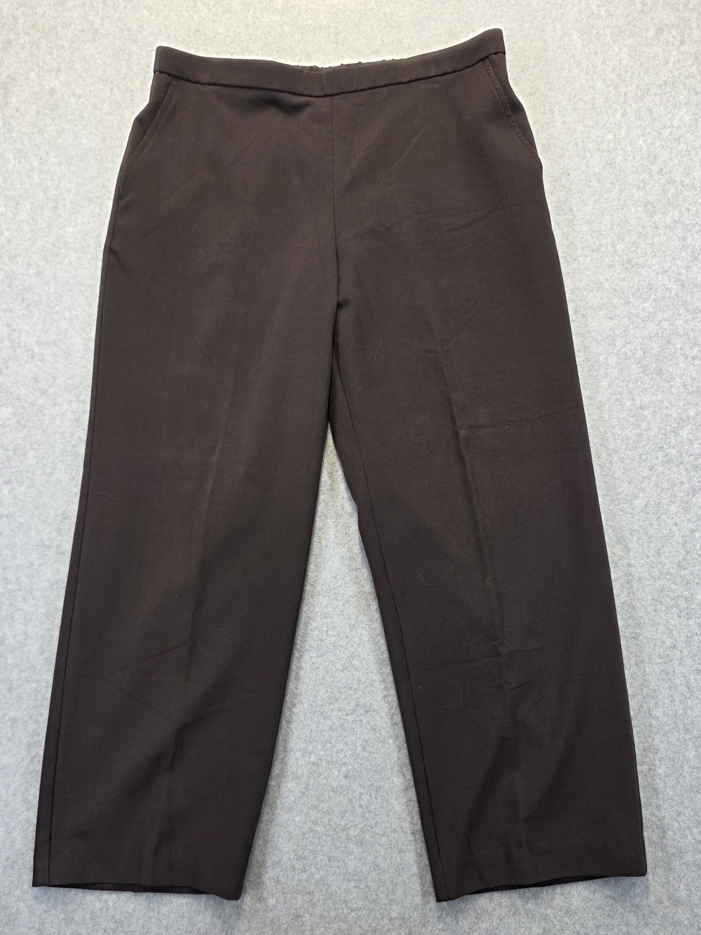 Kim Rogers Dark Brown Straight-Leg Women's Dress Pants